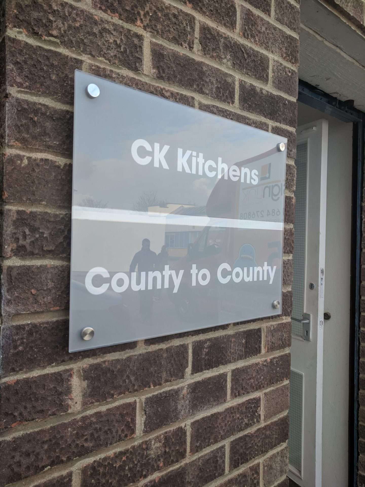 Sign on wall